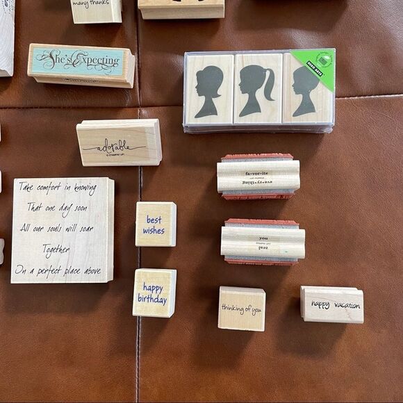 Lot of 23 Rubber Stamps 1lb 12oz Most NEW Scrapbooking Crafting - Picture 3 of 14